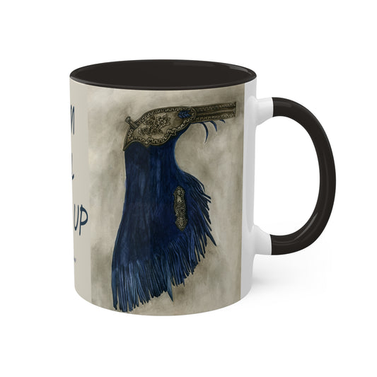 Blue Chaps - Western Equitation Colorful Mug in 3 colors, 11oz By Artist Marie Frederique