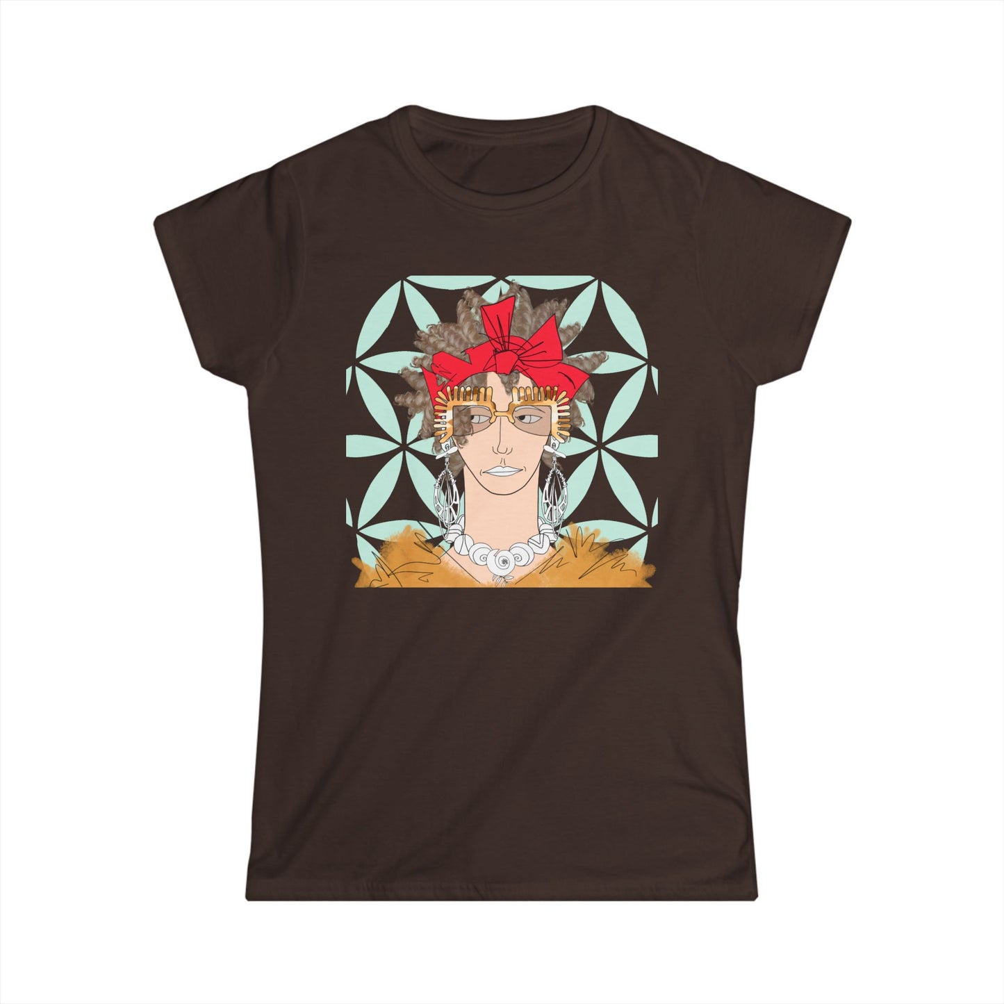 Odette, Graphic Bohemian Vibes - Women's Tee by artist Marie Frederique