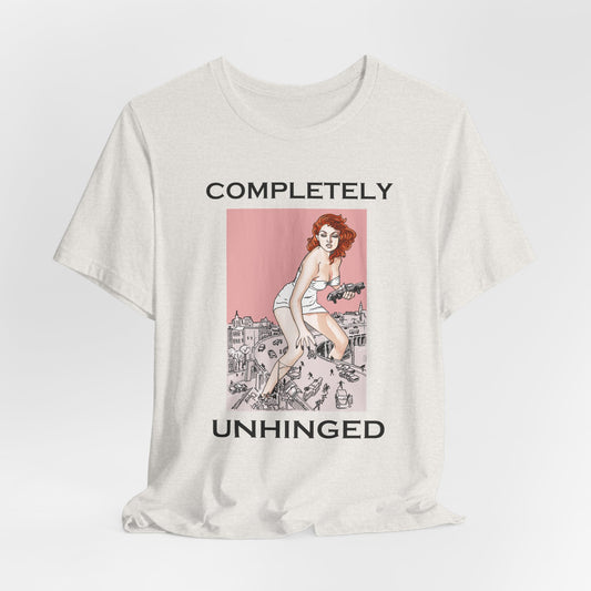 Completely Unhinged Retro Short Sleeve Tee by artist Marie Frederique