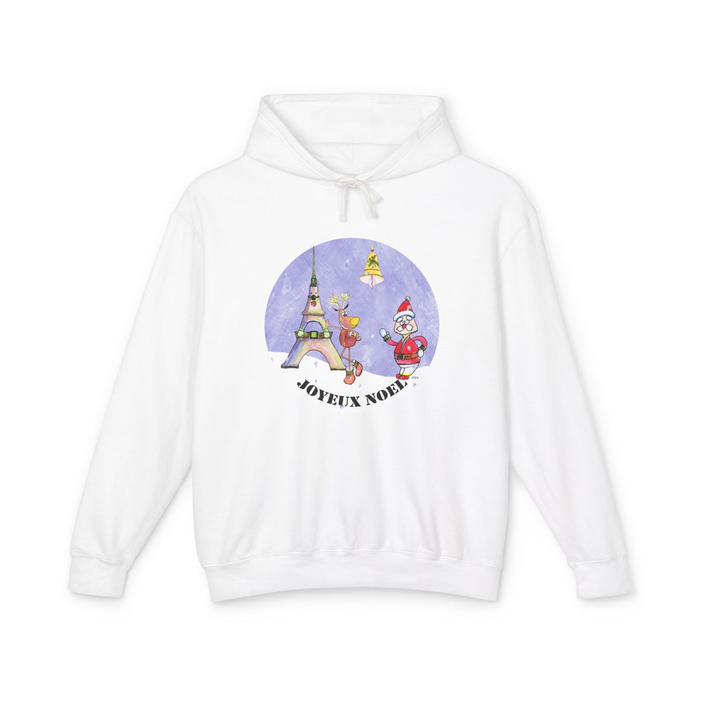 Christmas "Joyeux Noel" Hoodie by artist Marie Frederique