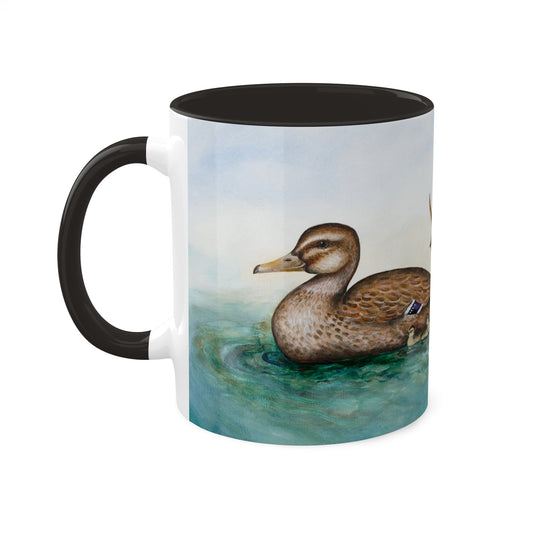 Everyone needs a Good Duck 2, Colorful Mug in 4 color variations, 11oz By Artist Marie Frederique