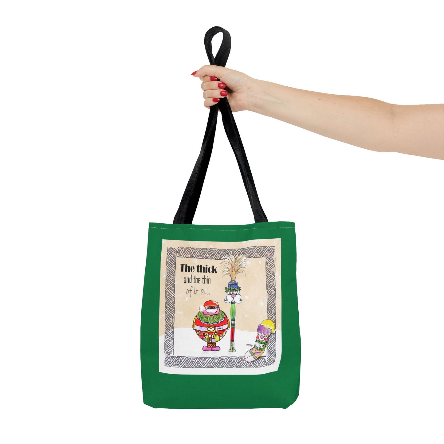 Christmas Tote Bag by artist Marie Frederique