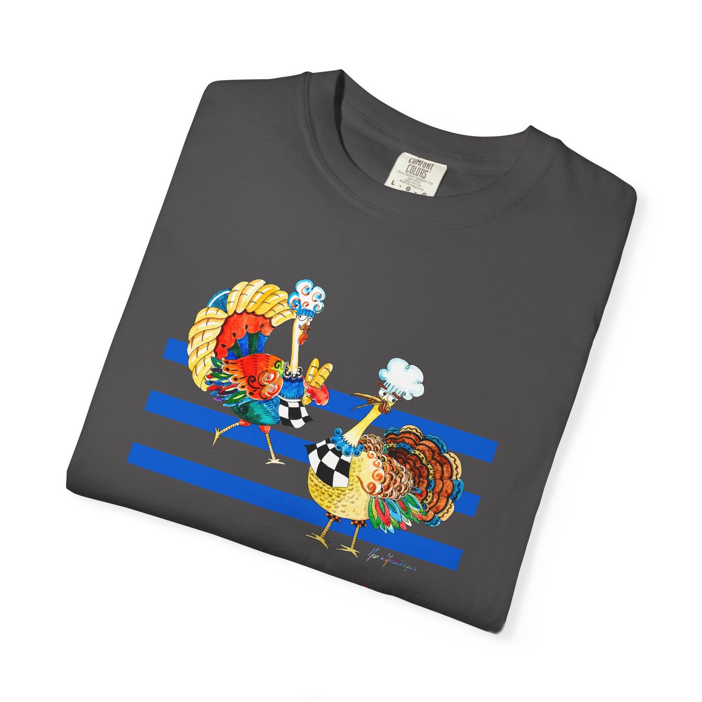 Whimsical Turkey T-shirt by artist Marie Frederique