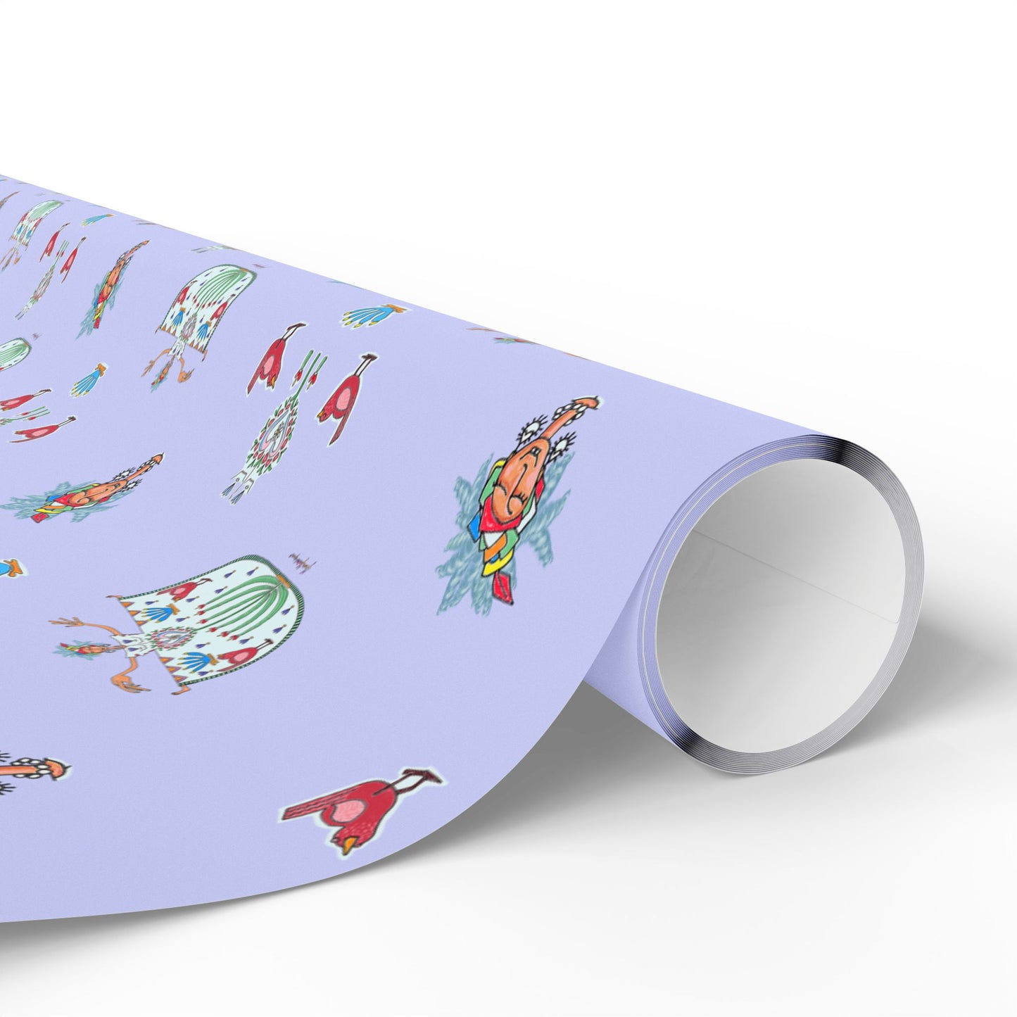 Lavender Tropical Dancer Wrapping Paper — Gift Wrap for Birthdays & Playful Occasions by artist Marie Frederique