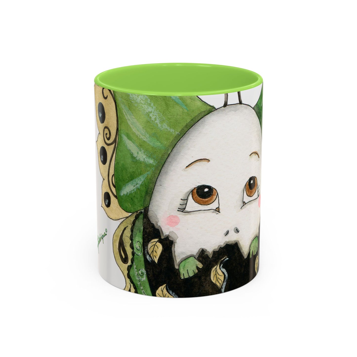 Whimsical Egg Butterfly 1, Colorful Mug by Artist Marie Frederique
