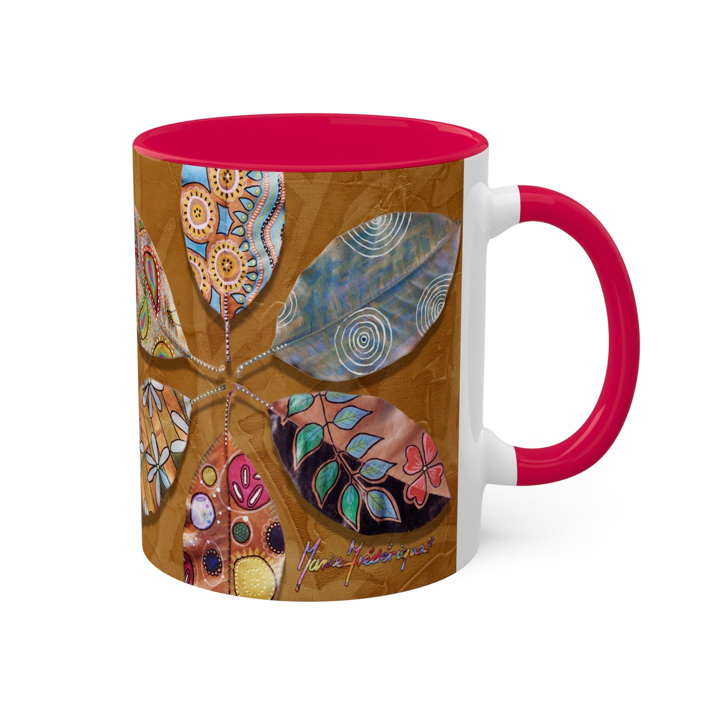 I AM Surfing, Colorful Mug in 6 color options, Black, Red, Golden yellow, Light green, Light Blue and Cambridge Blue. 11oz By Artist Marie Frederique