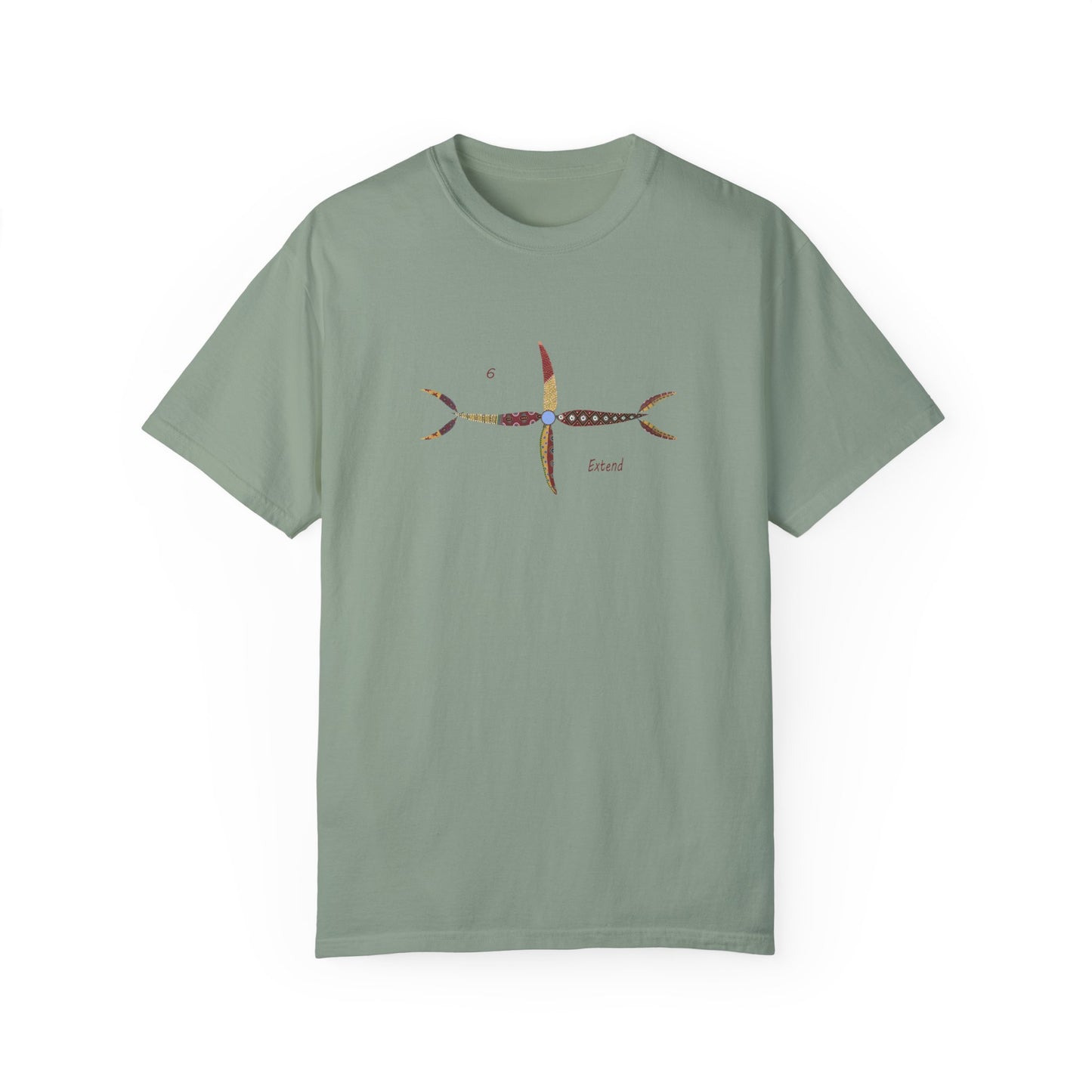 Essassani symbol # 6 "Extend" - Unisex Garment-Dyed T-shirt by Artist Marie Frederique