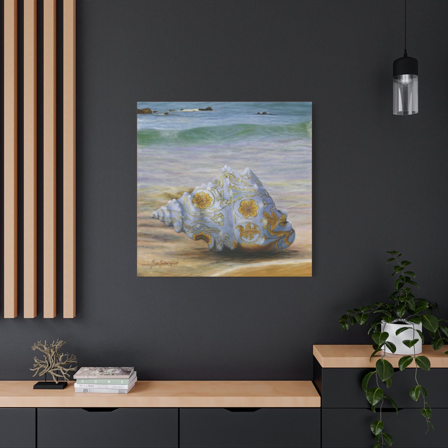Ocean Tapestry 1 - Elegant Coastal Decor Art Print by artist Marie Frederique