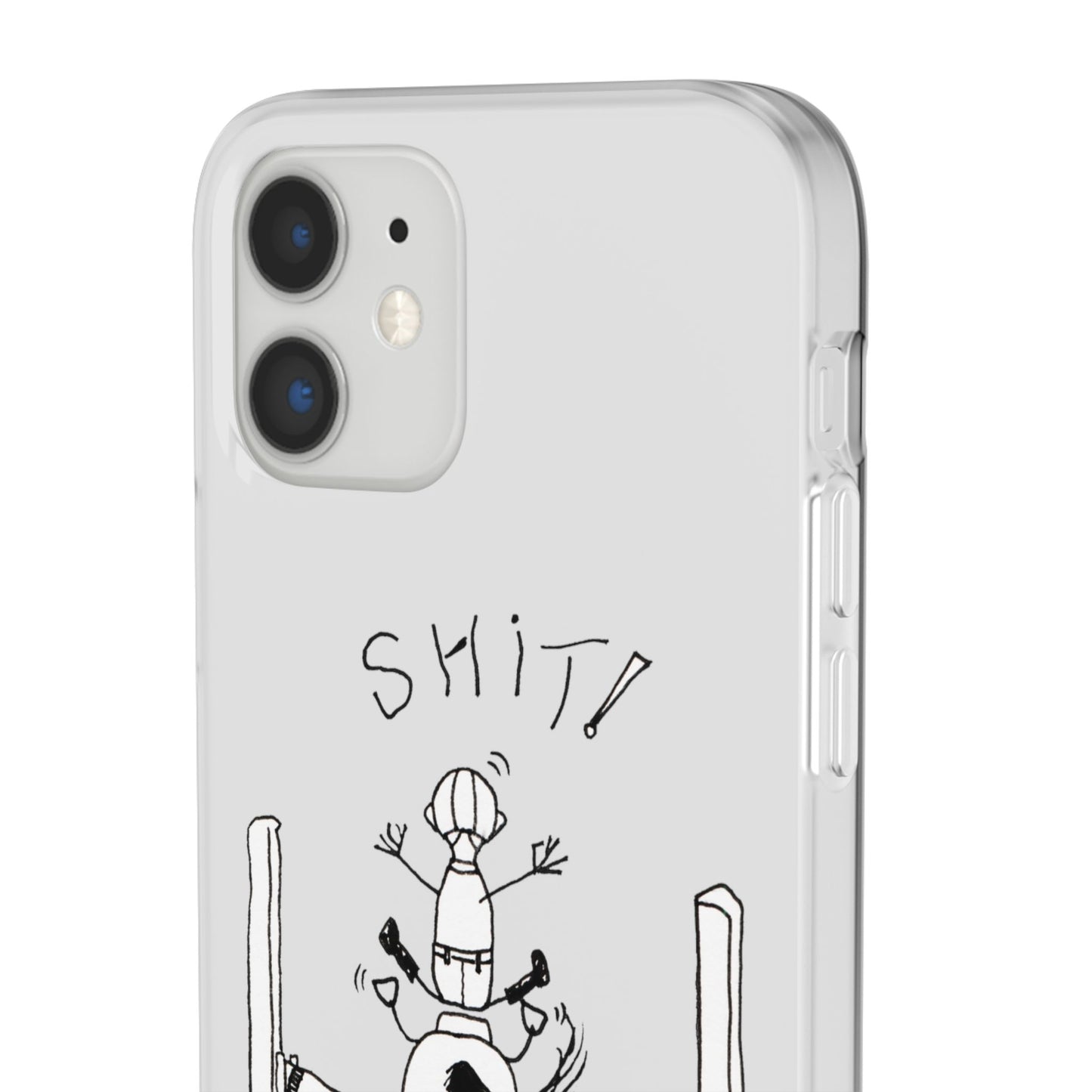 Equestrian Humor phone case - SHIT! "Keep your legs on!" Flexi Cases by artist Marie Frederique