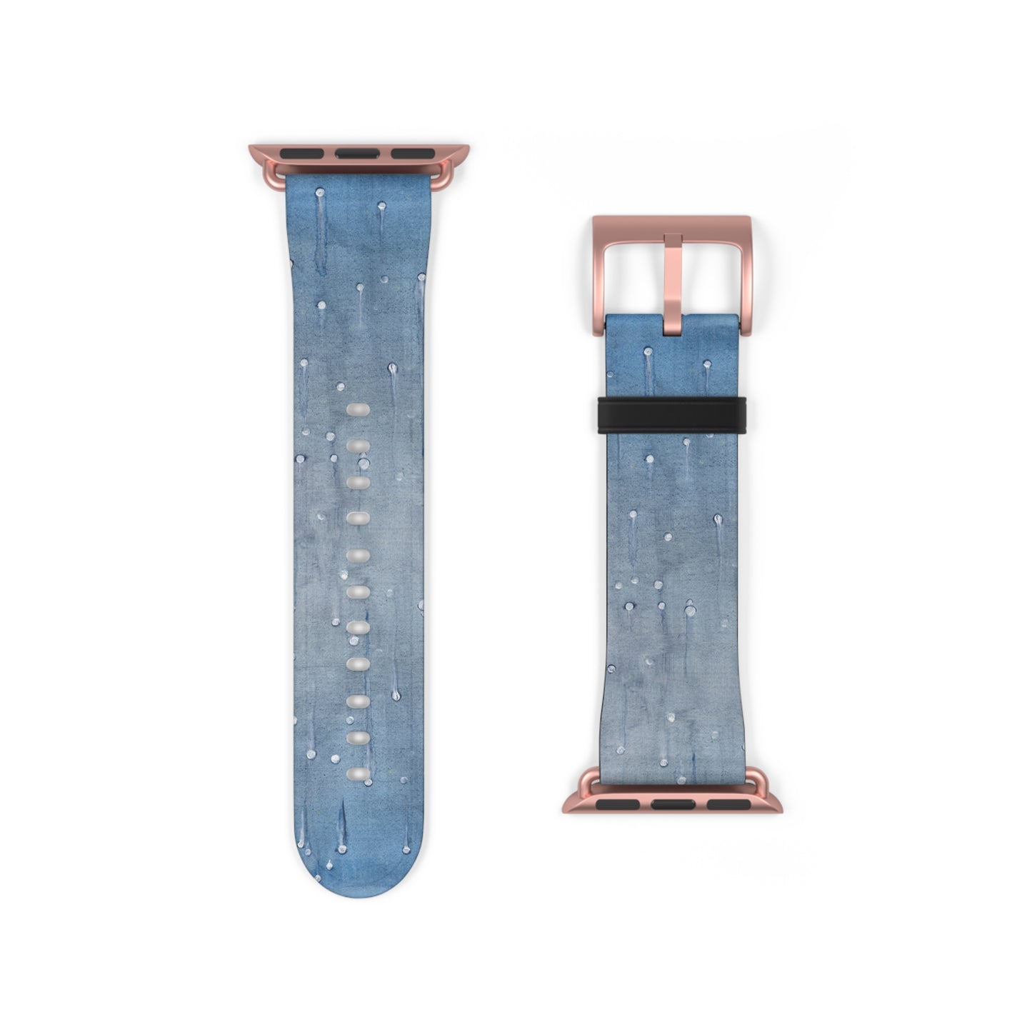 Blue Planet Series, Jean Wet look faux leather Watch Band by artist Marie Frederique