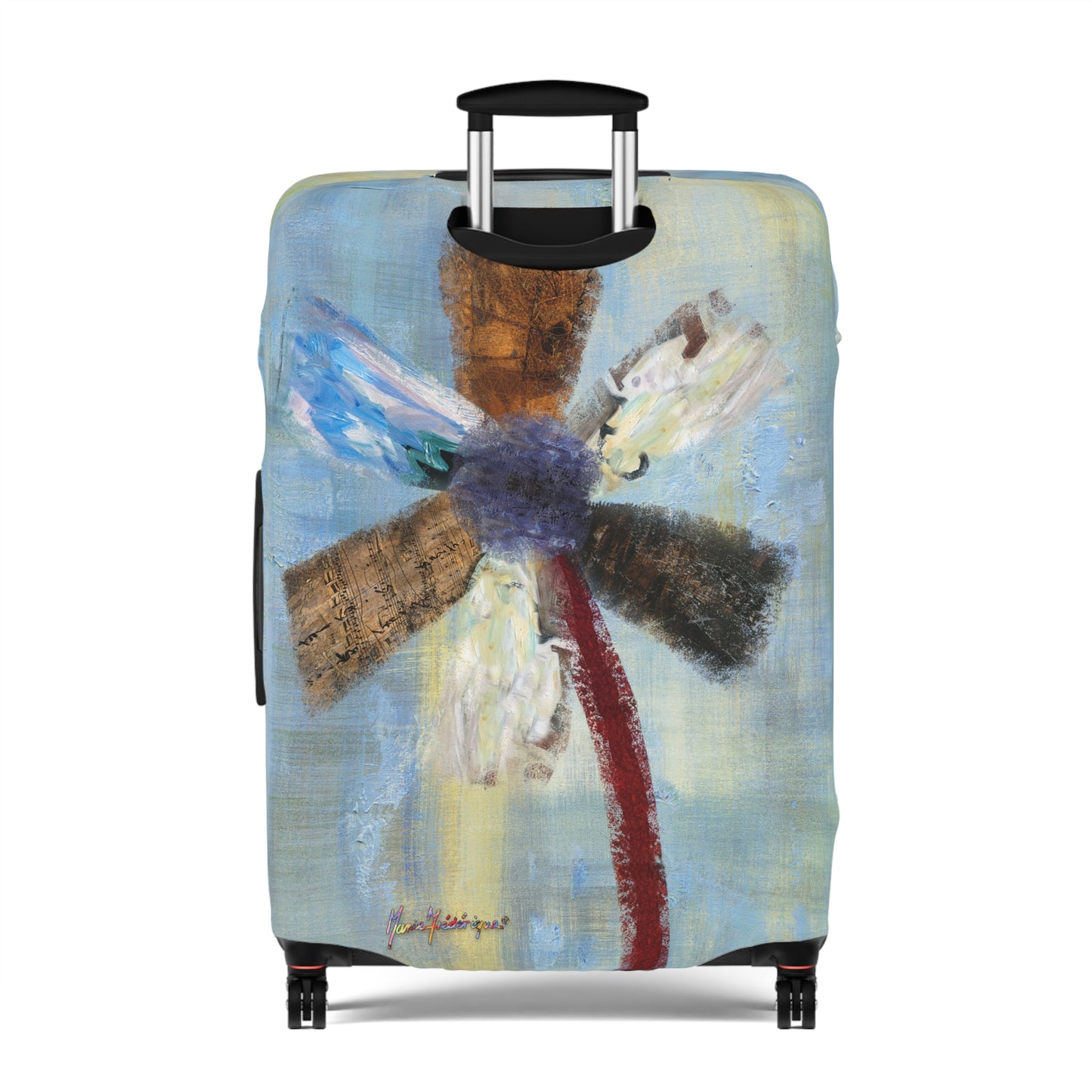 Luggage Cover, abstract flower by artist Marie Frederique