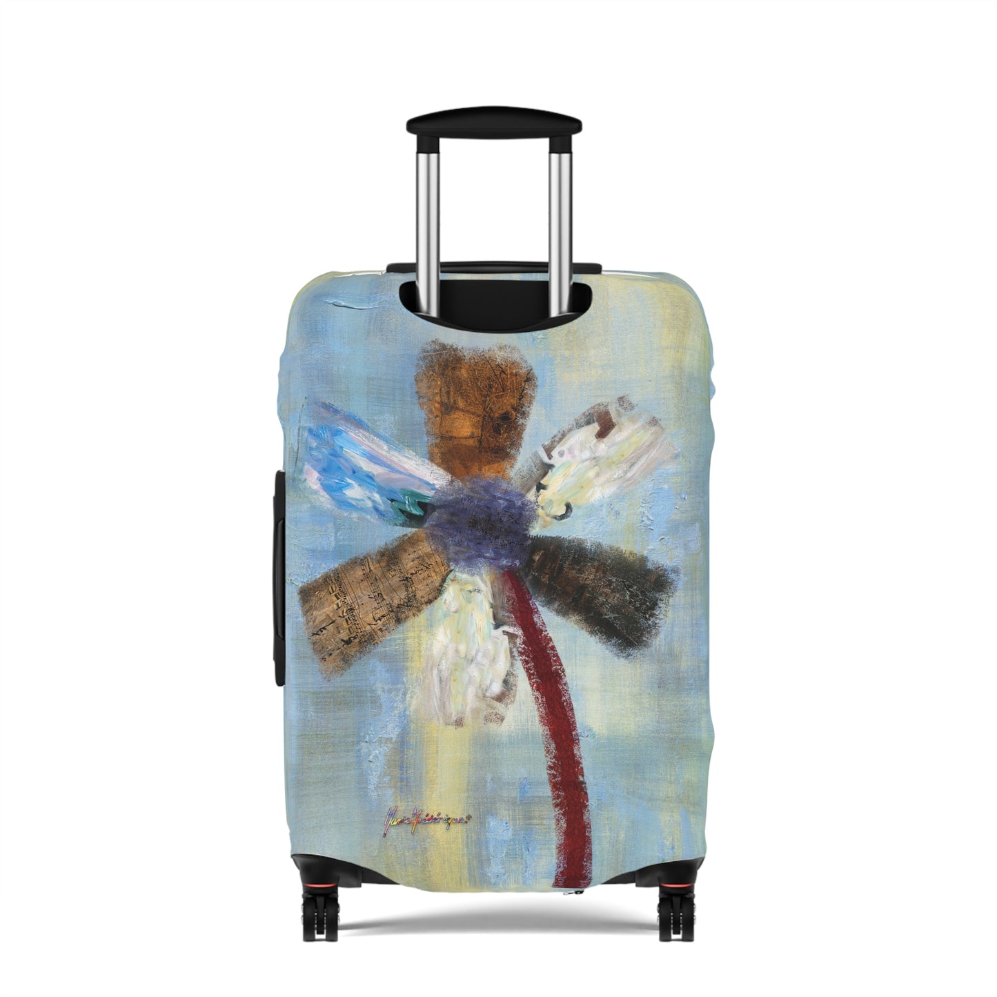 Luggage Cover, abstract flower by artist Marie Frederique