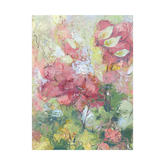 Abstract Floral Canvas Print by artist Marie Frederique