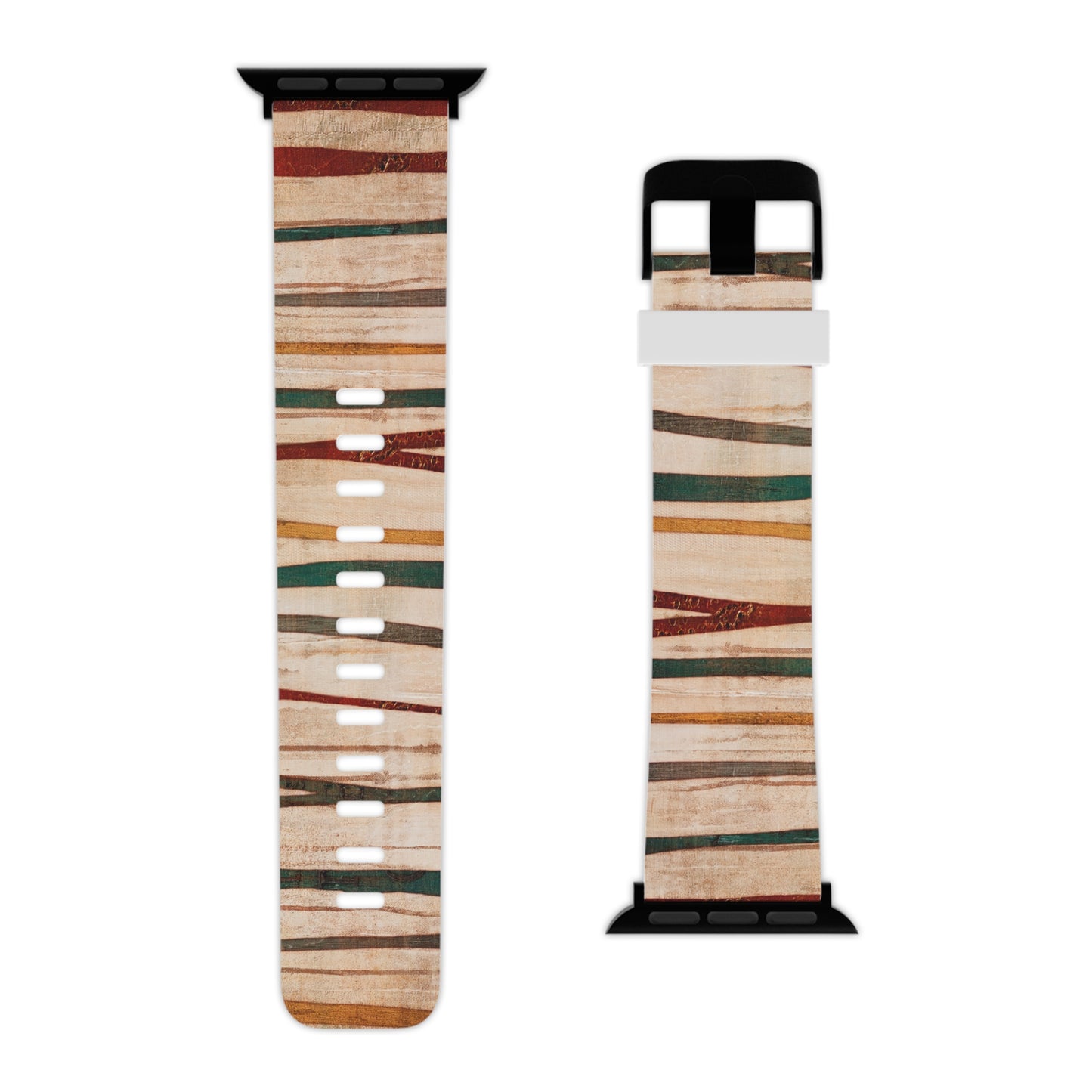 Apple, Safari stripes in muted colors - Watch Band for Apple Watch (Loop Band is white) by artist Marie Frederique