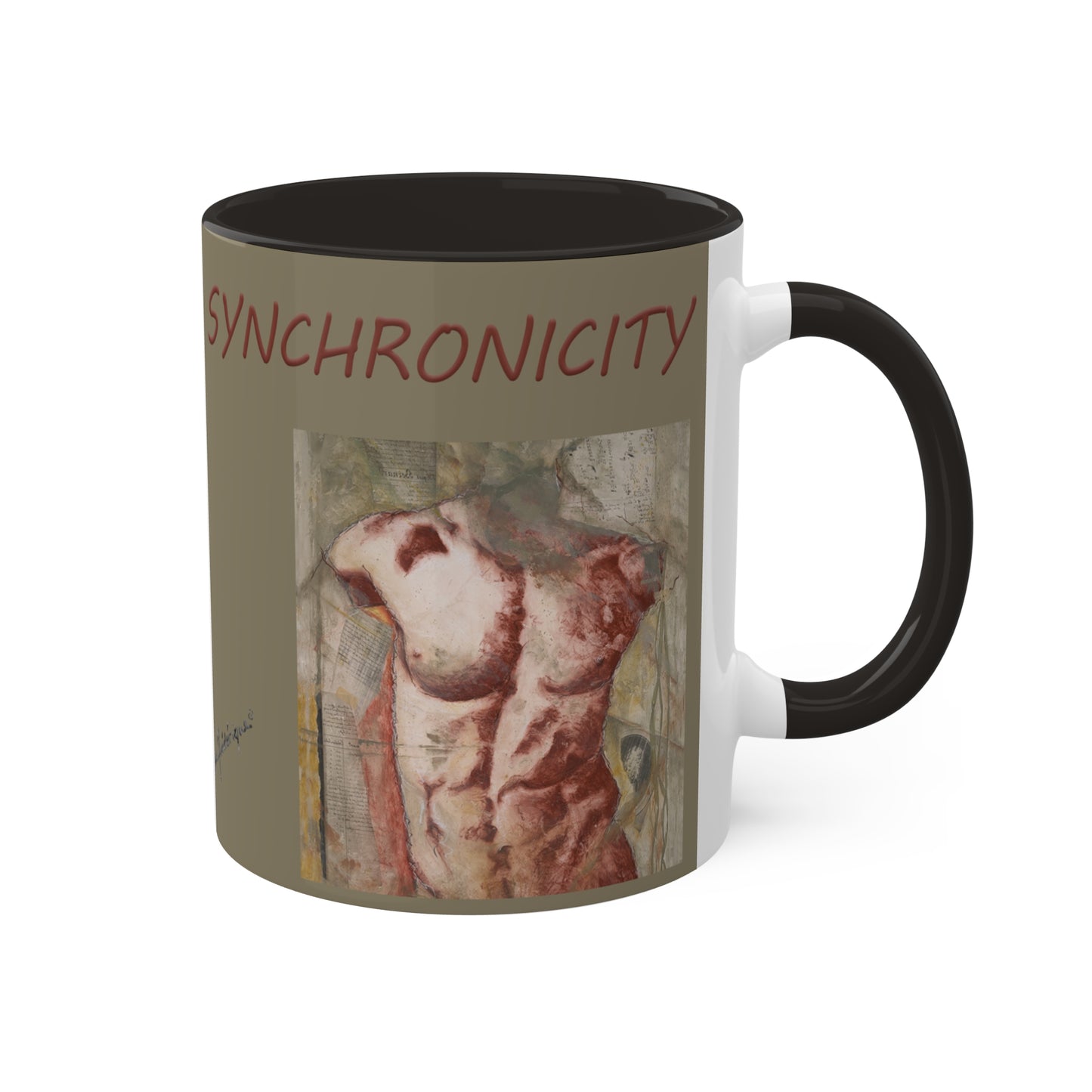 Synchronicity, Classical Statue - Colorful Mugs, 11oz by Artist Marie Frederique