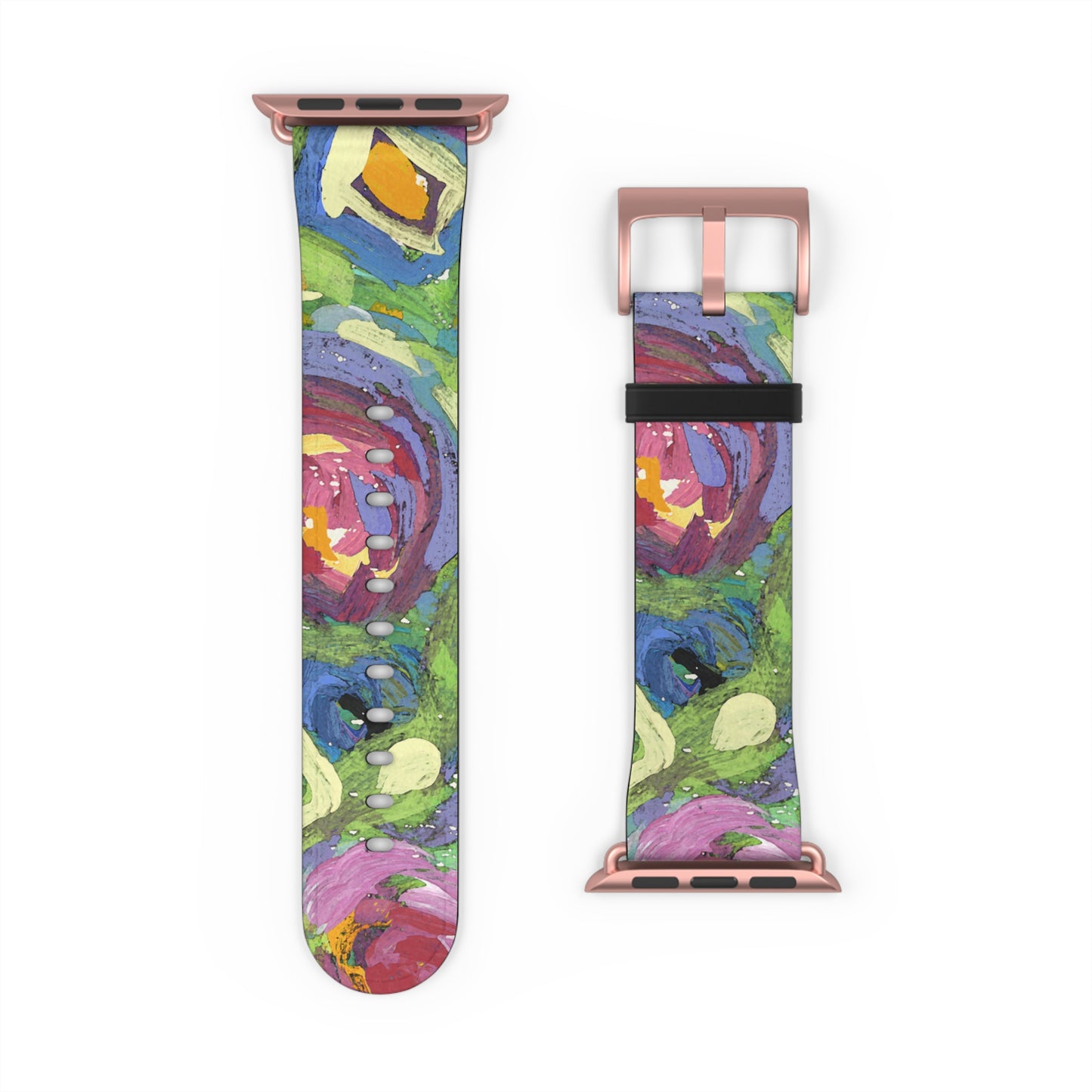 Abstract Series, Pretty & Fun multicolored faux leather Watch Band by artist Marie Frederique