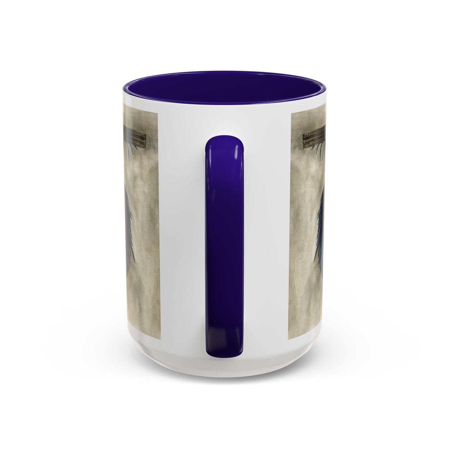 I like horses and maybe 3 people, Blue Chaps Western Equitation Colorful Mug by Artist Marie Frederique