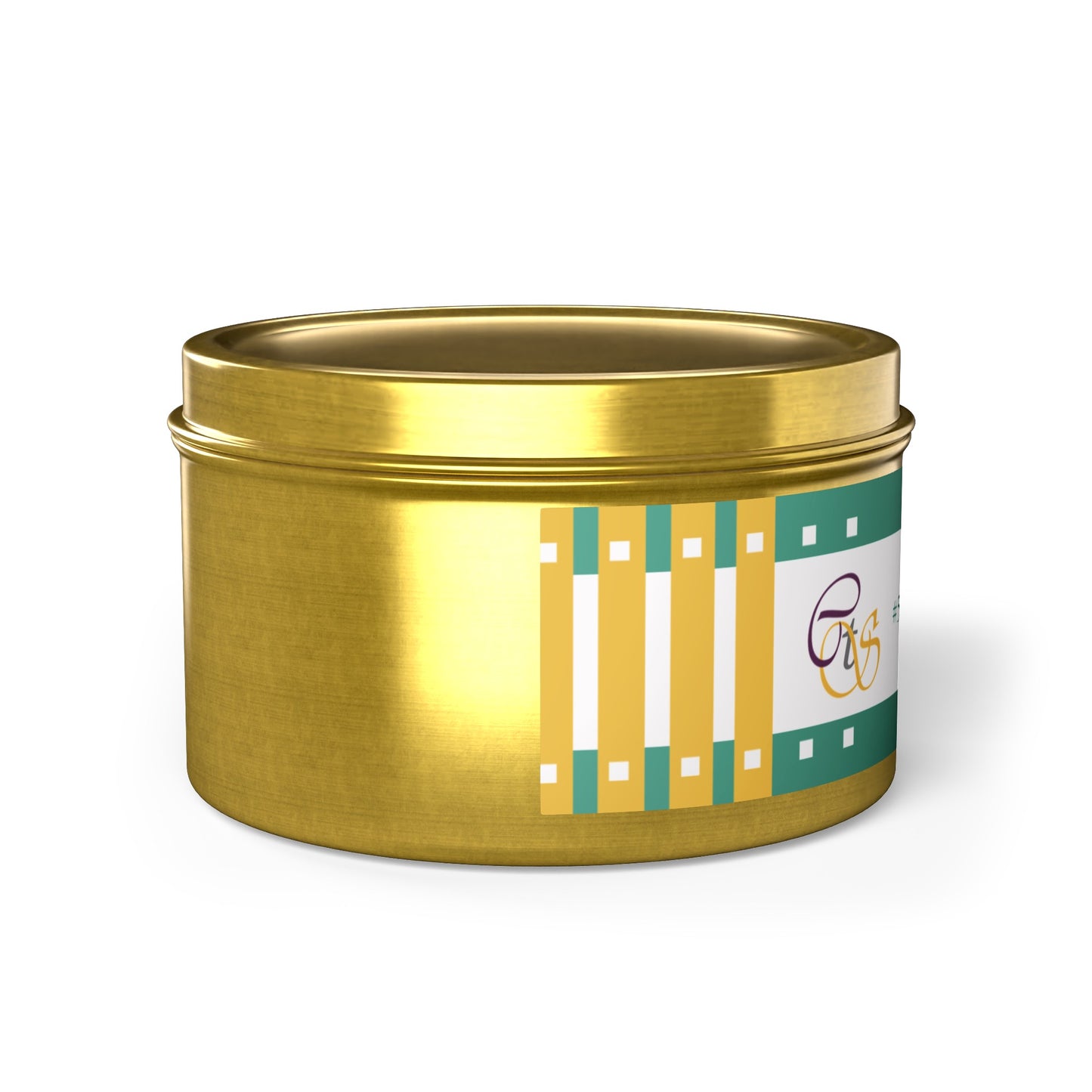 CTS #5 Candle Collection "Spa Retreat" Scented Coconut Soy Wax Candle in a metal tin. 4 oz or 8 oz, 3 tin colors silver, black or gold