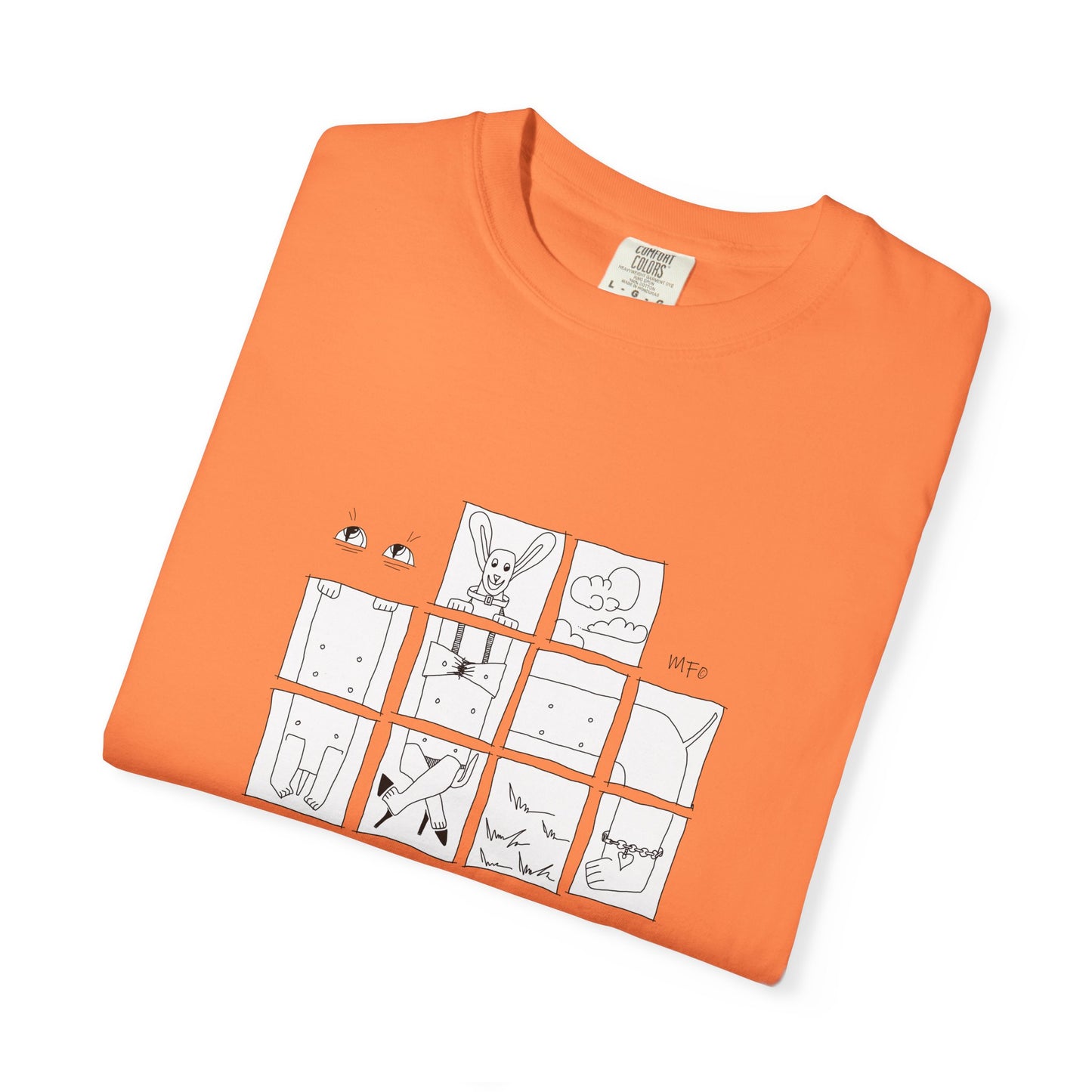 Dog lovers, Comic Dachshund Panel Graphic Tee (Cute Animal Sketches) by artist Marie Frederique