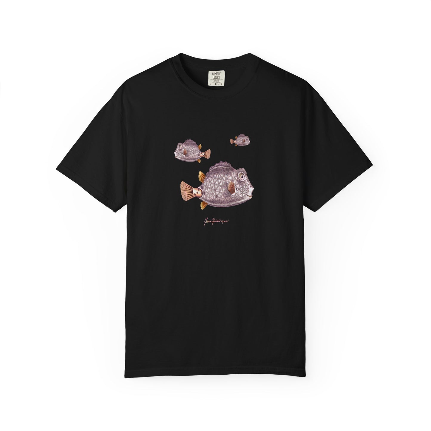 Boxfish Art Tee — Ocean Fish Graphic T-Shirt by artist Marie Frederique