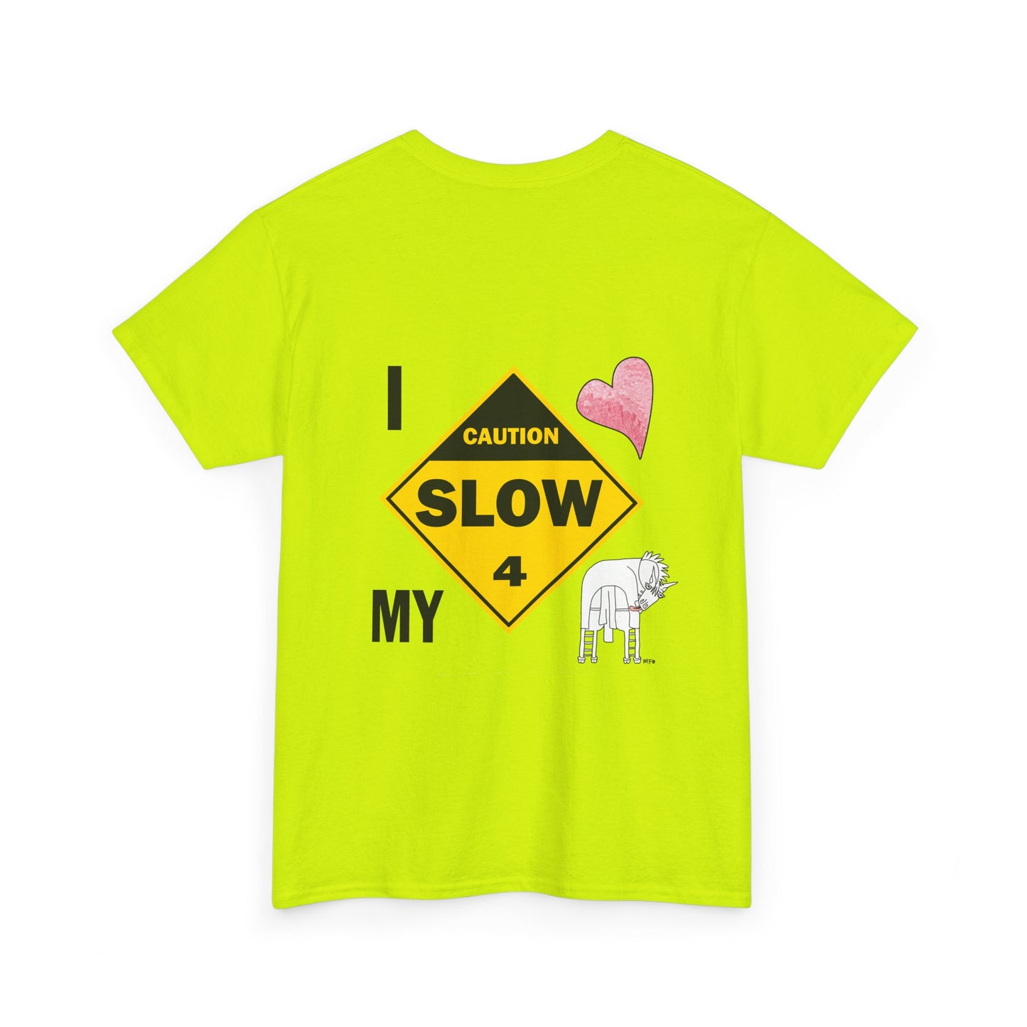 Equestrian safety awareness T-shirt by artist Marie Frederique