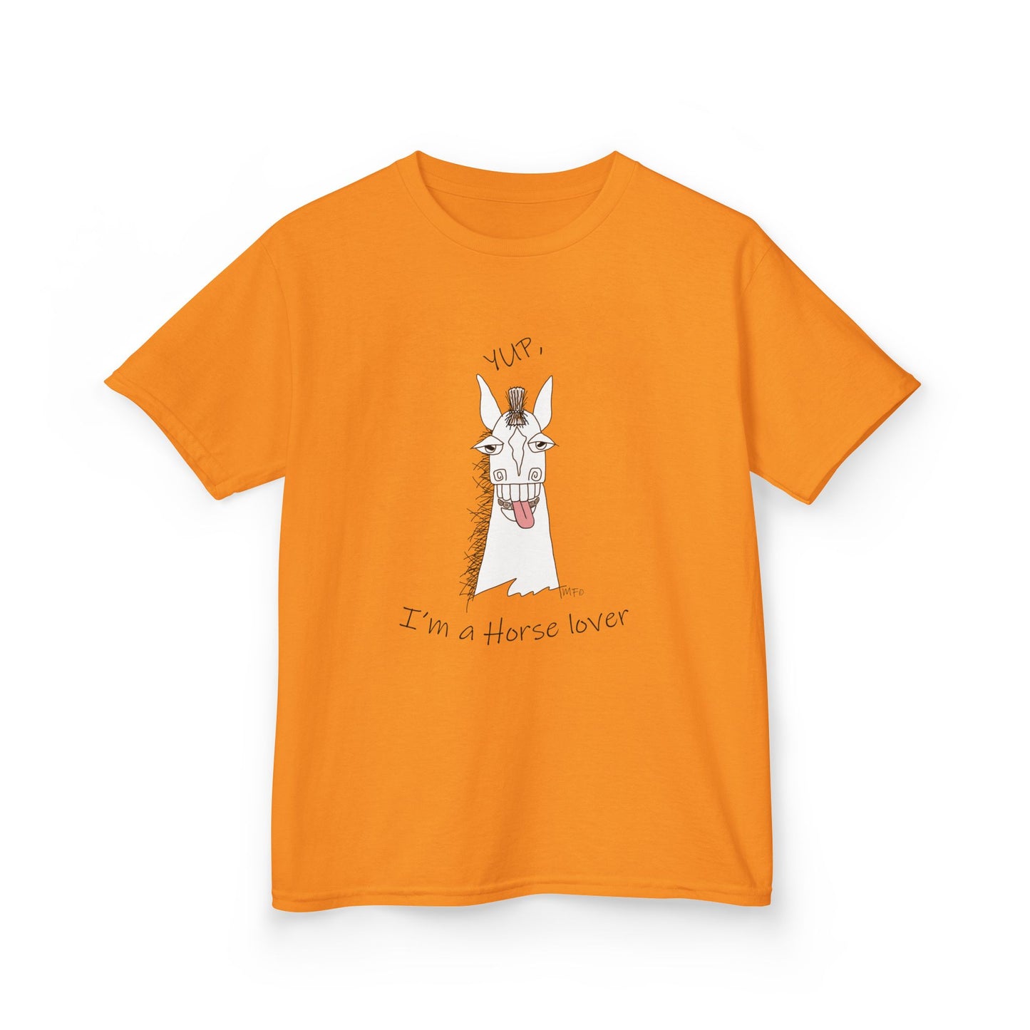 Horse lovers - YUP, I'm a Horse lover." Kids Heavy Cotton™ Tee by artist Marie Frederique