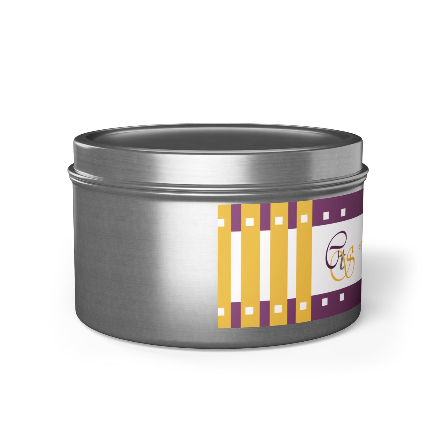 CTS #11 Candle Collection "Vanilla Bean" Scented Coconut Soy Wax Candle in a metal tin. 4 oz or 8 oz, 3 tin colors silver, black or gold