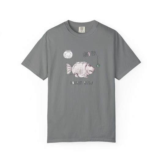 Hippo Fish Unisex T-shirt - The Fishbowl Collection by artist Marie Frederique
