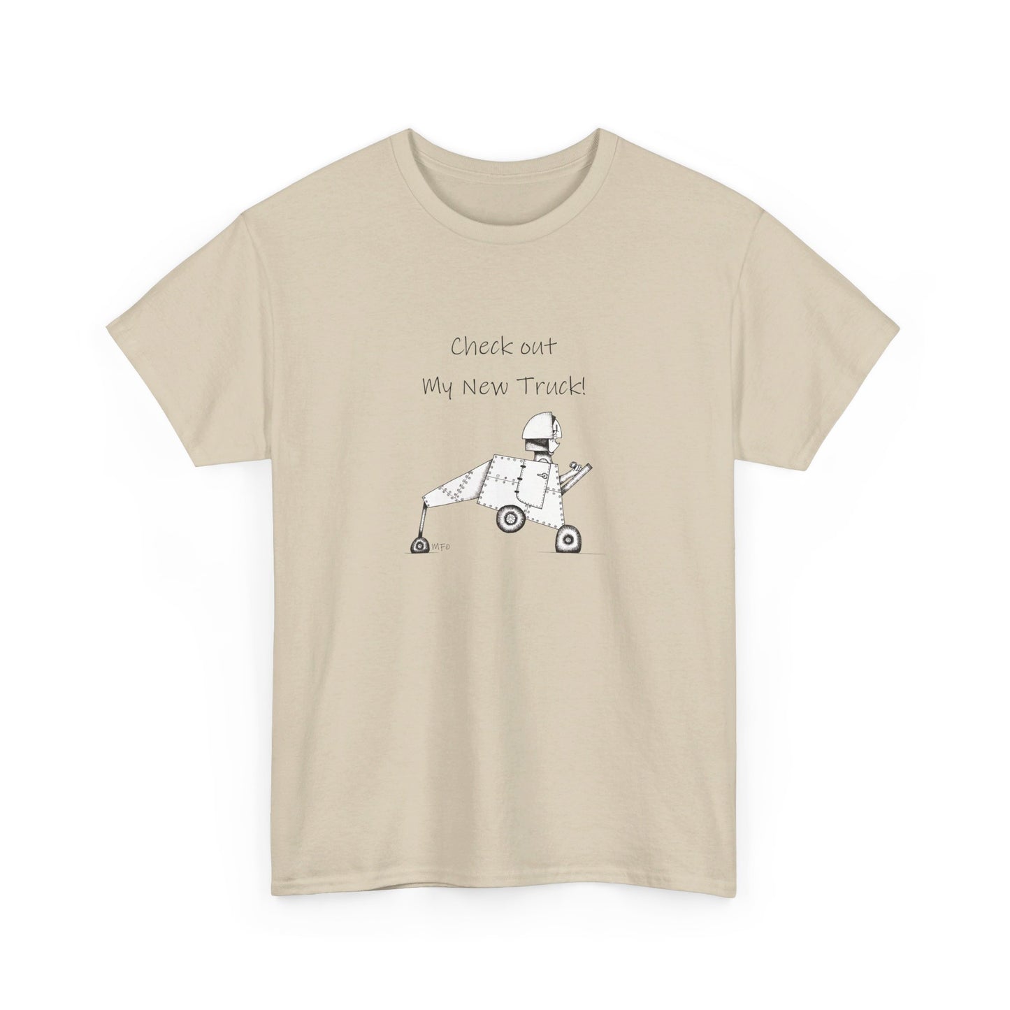 Truck - "Check out my new Truck!"  Unisex Heavy Cotton Tee by artist Marie Frederique