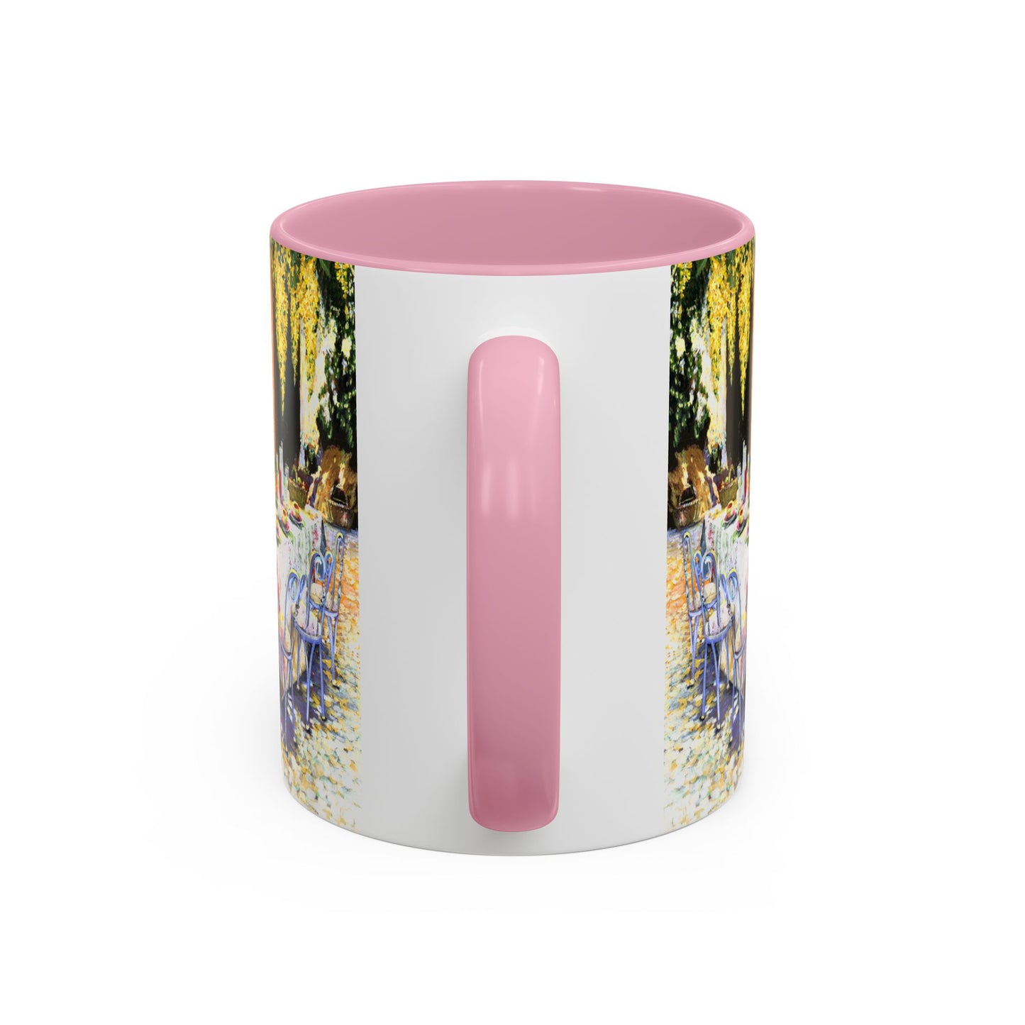 Summer Vibes, Summer pation lunch table - Colorful Mug by artist Marie Frederique