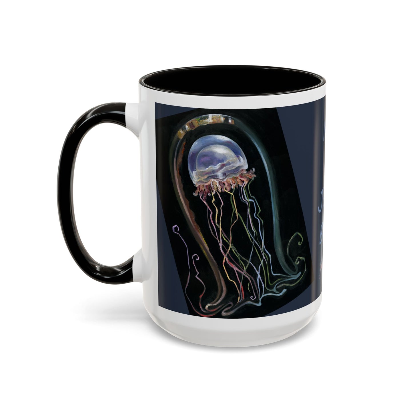 Jelly Fish - "Not a Jelly Bean" Colorful Mug by artist Marie Frederique