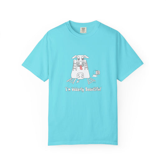 Cow Print T-Shirt - Big Girls Funny Tee by artist Marie Frederique