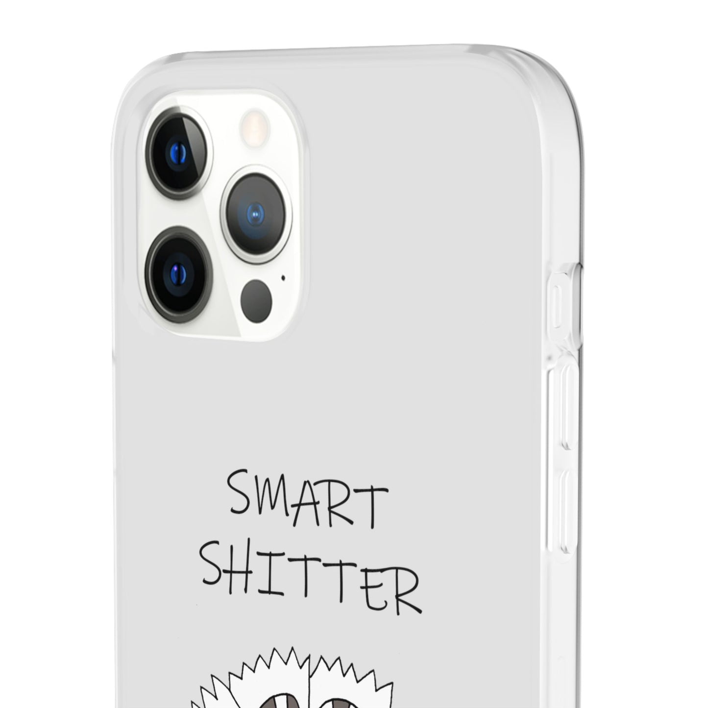 SMART SHITTER, with a Mandala Flower in black and white, Adult Humor phone case - Flexi Cases by artist Marie Frederique