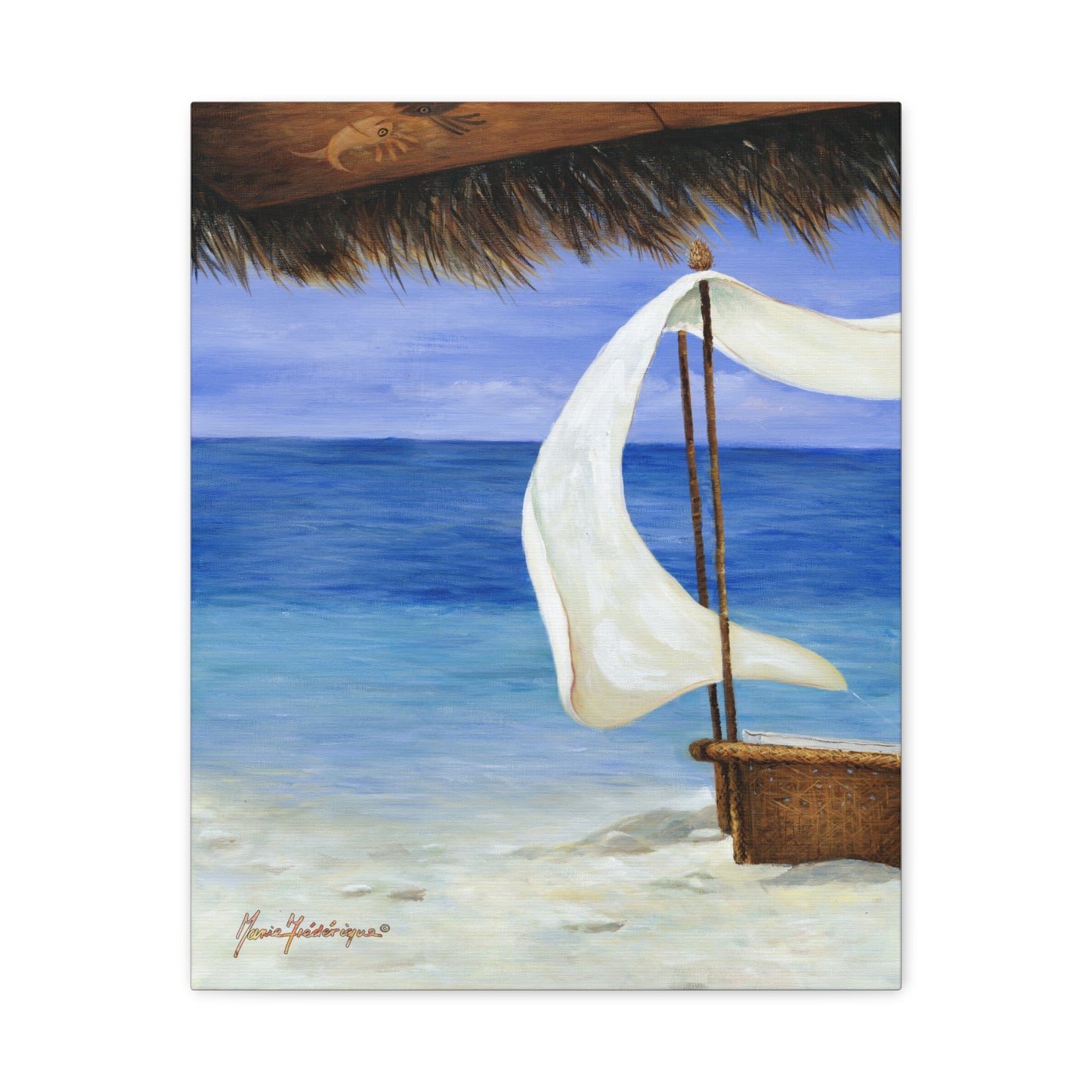 Vacation Beach Cabana by artist Marie Frederique