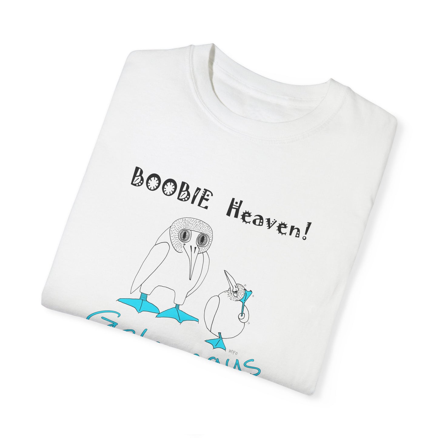 Galapagus Boobie Heaven Unisex T-Shirt - Fun and Quirky Bird Design by artist Marie Frederique