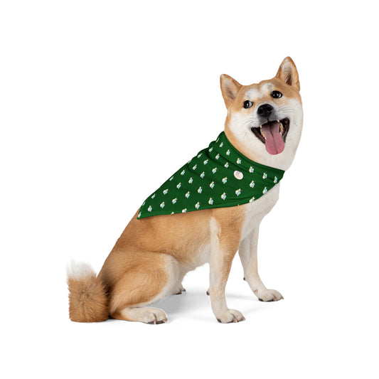 CTS Pet Bandana in green available in 2 sizes By Artist Marie Frederique