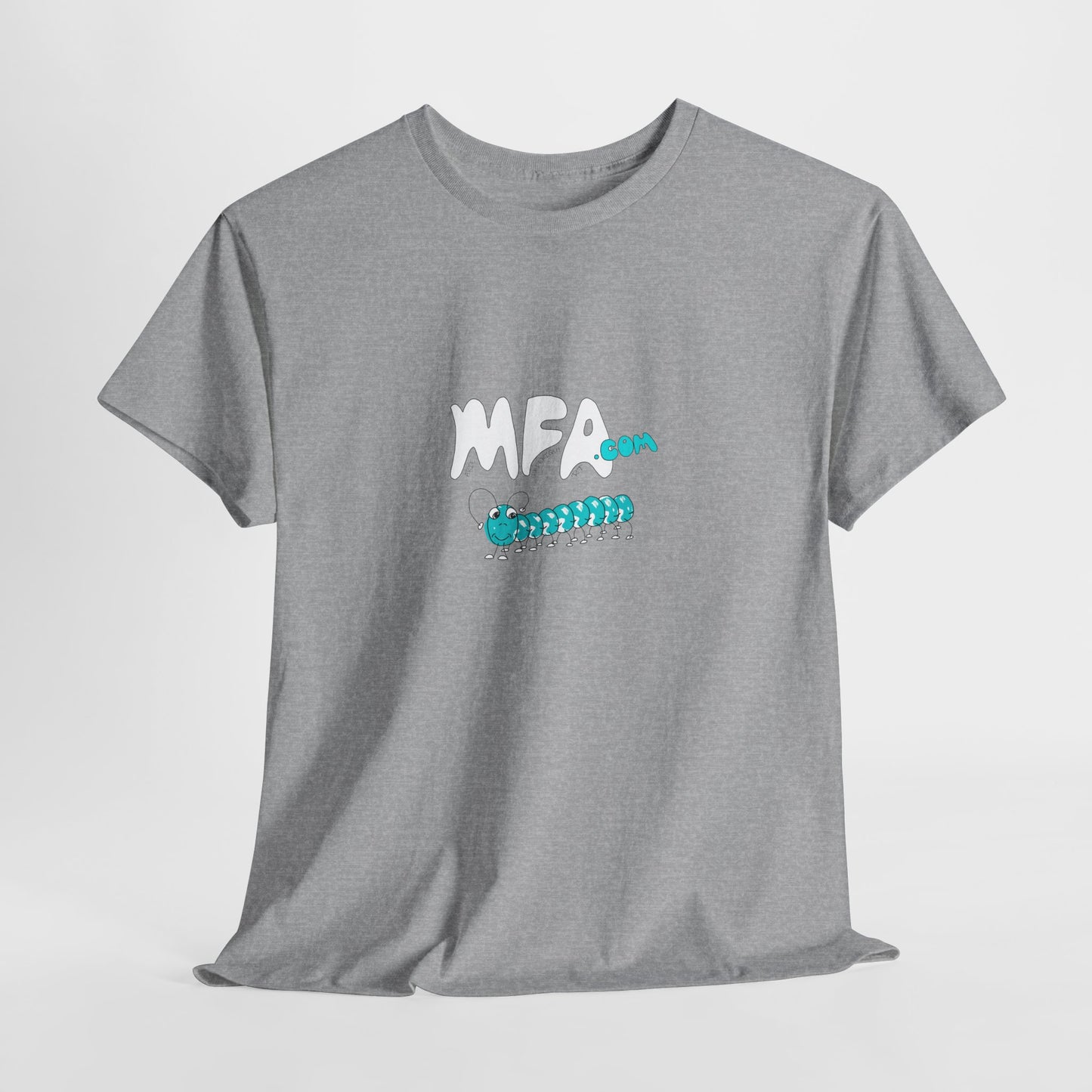 Caterpillar Cute Graphic Tee — 'MFA Squirm' Minimalist T-Shirt by artist Marie Frederique