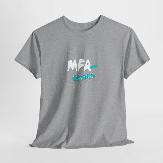 Caterpillar Cute Graphic Tee — 'MFA Squirm' Minimalist T-Shirt by artist Marie Frederique