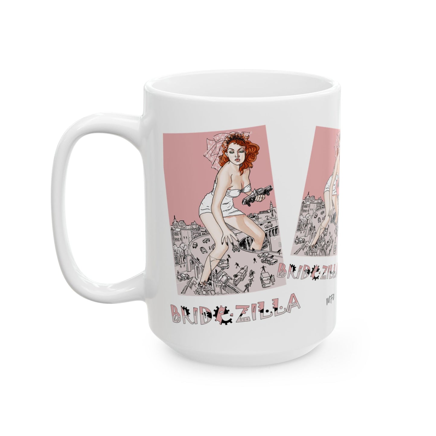 Bridezilla Comic Character mug by artist Marie Frederique