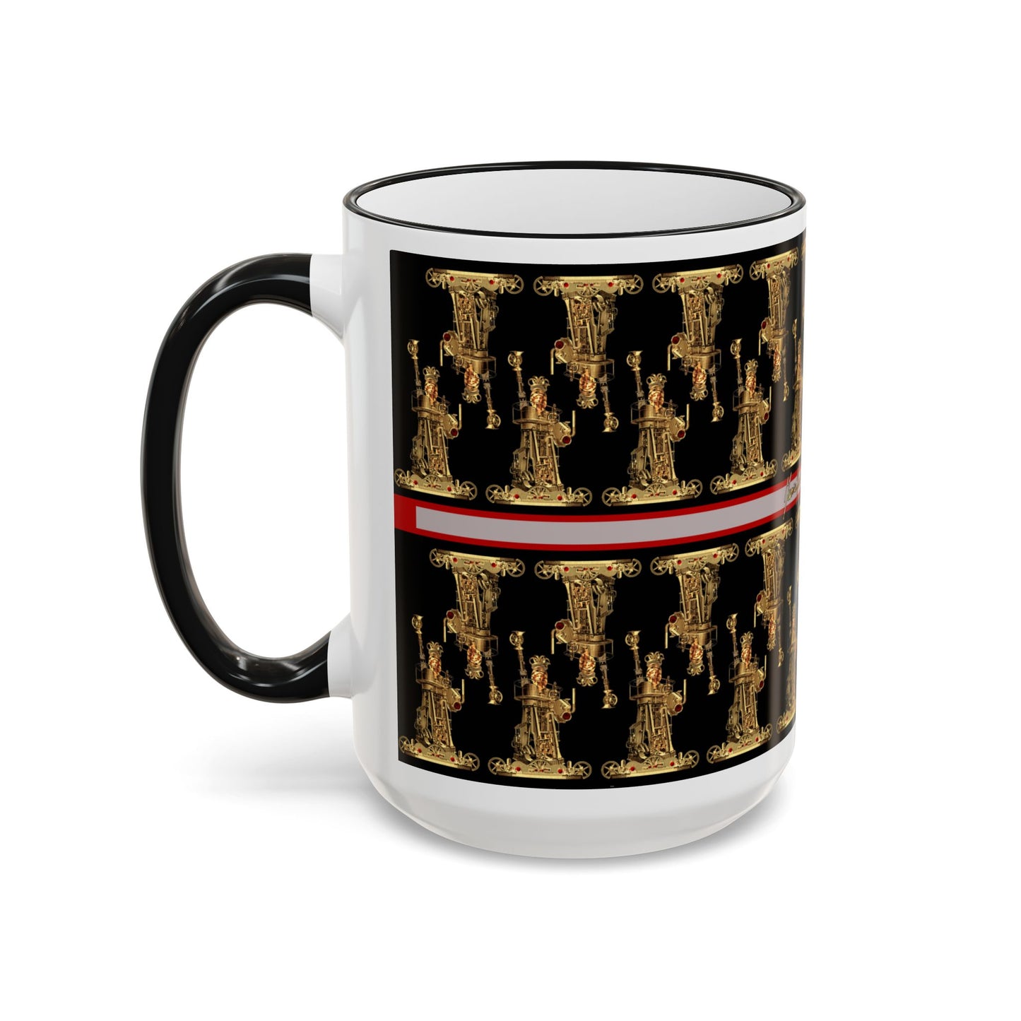 Vintage Steam Engine, Liberty Mug — "Men and Their Machines" – 11oz/15oz by artist Marie Frederique