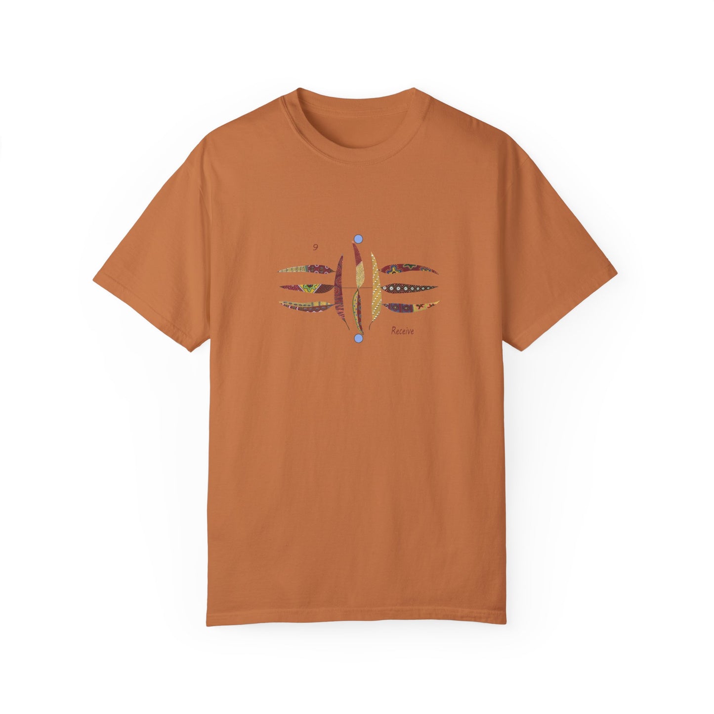 Essassani symbol # 9 "Receive" - Unisex Garment-Dyed T-shirt by Artist Marie Frederique