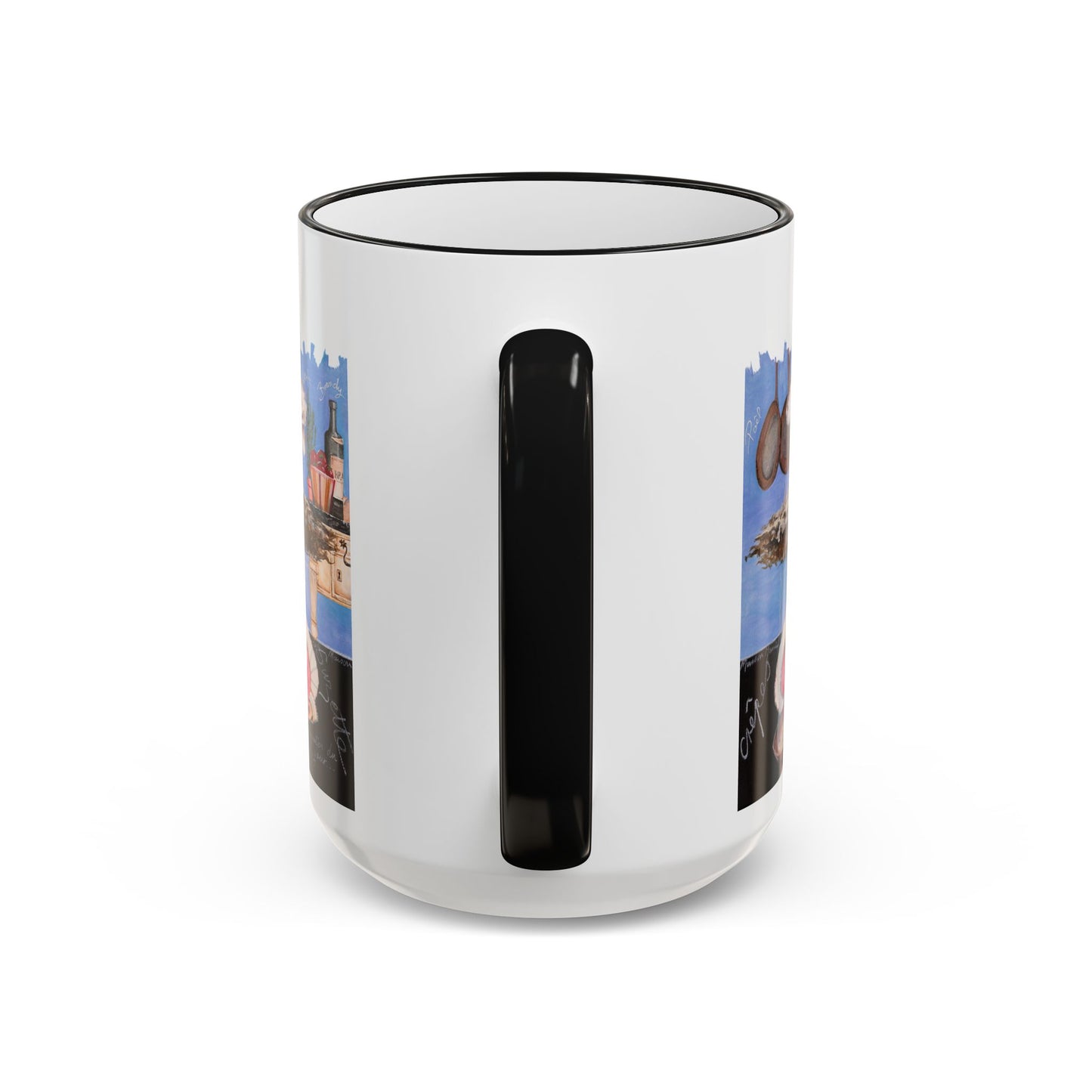 Crepes Suzette Mug - French Chefetteville Collage Coffee Cup by artist Marie Frederique