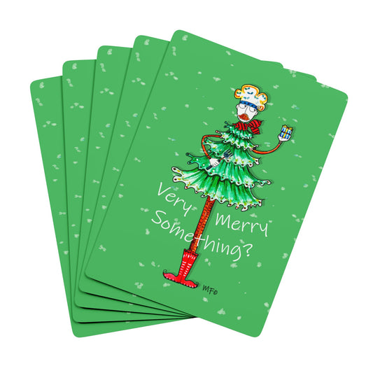 Christmas Tree Bridge/Poker Playing Cards - Very Merry Something? by artist Marie Frederique