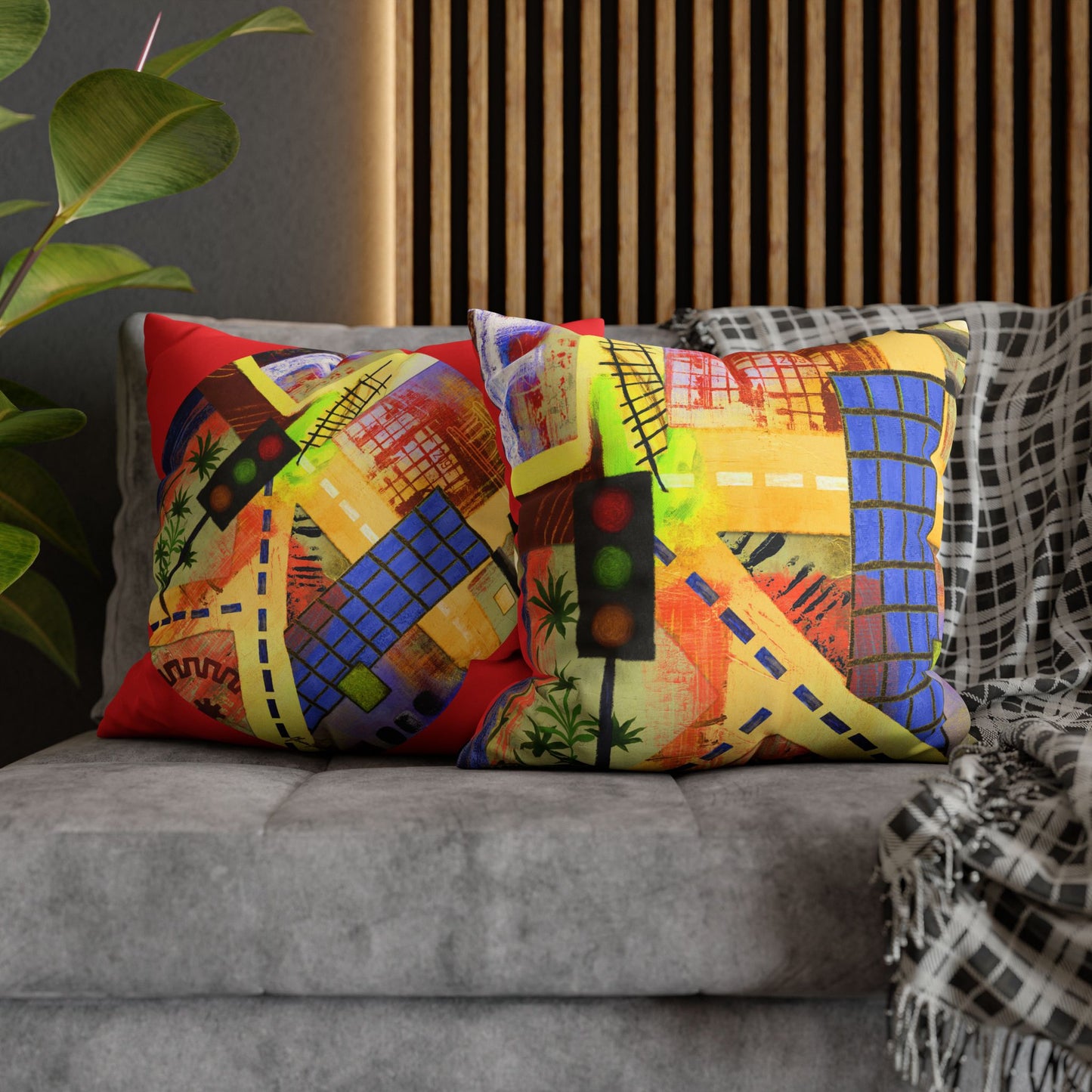 Urban City - Art Pillowcase by artist Marie Frederique