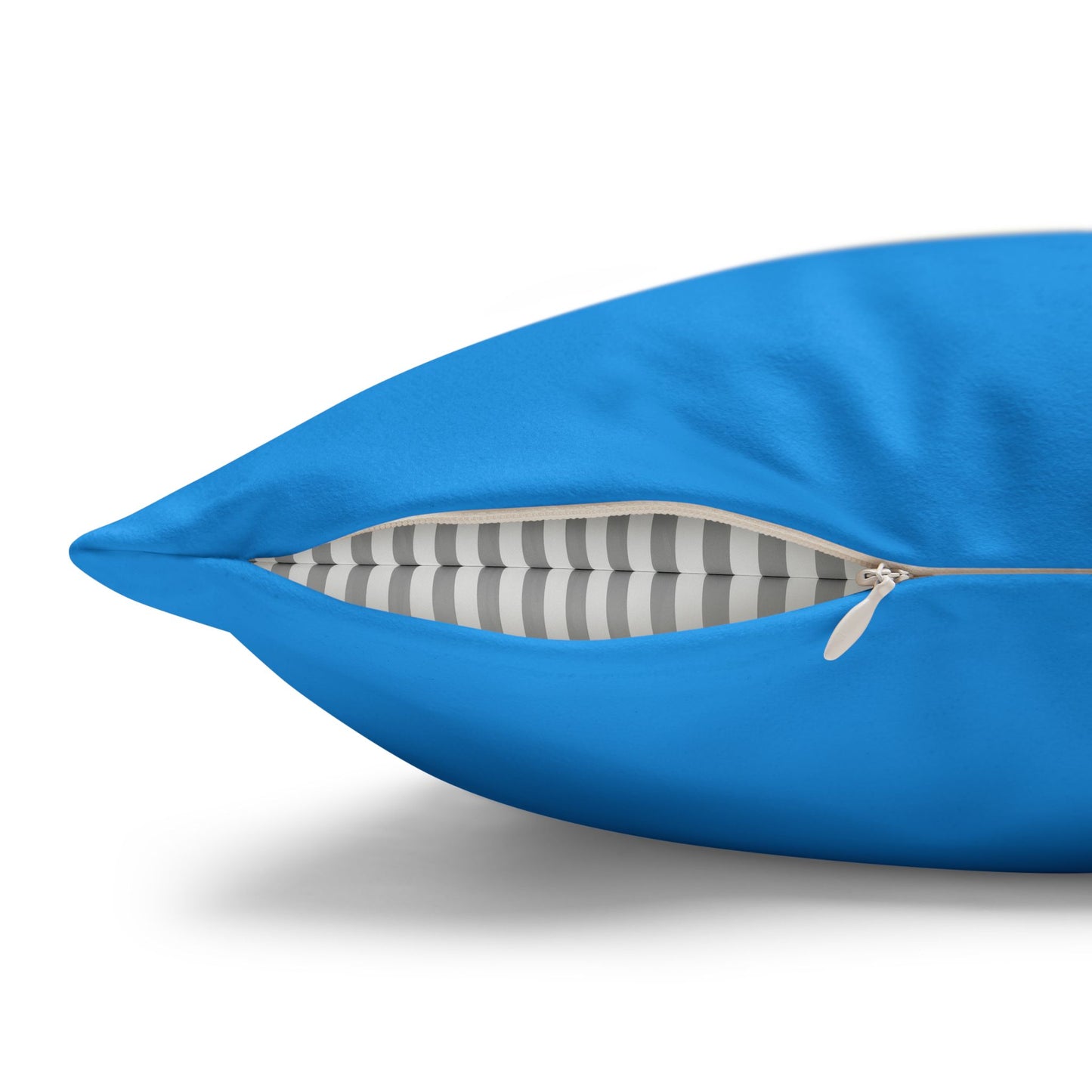Pisces Fish Faux Suede Pillowcase — Blue Twin Fish Decorative Throw Pillow Cover by artist Marie Frederique
