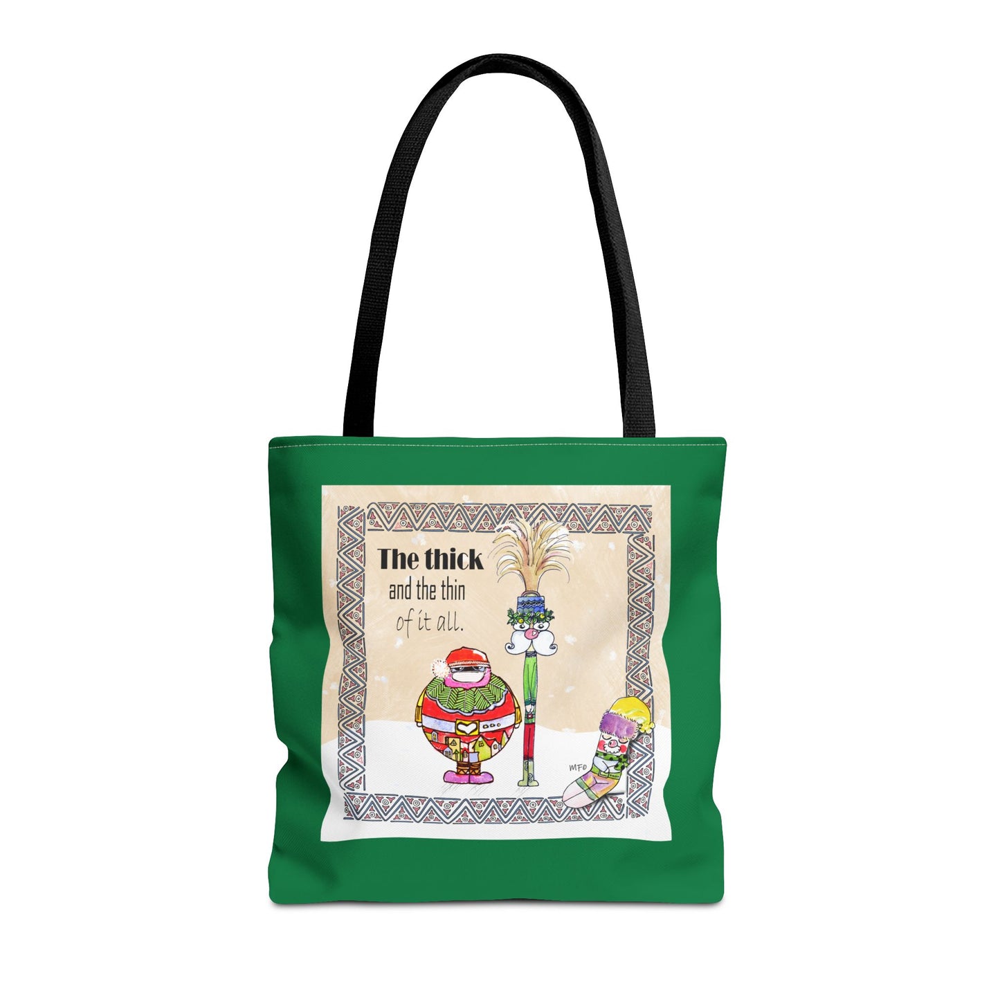 Christmas Tote Bag by artist Marie Frederique