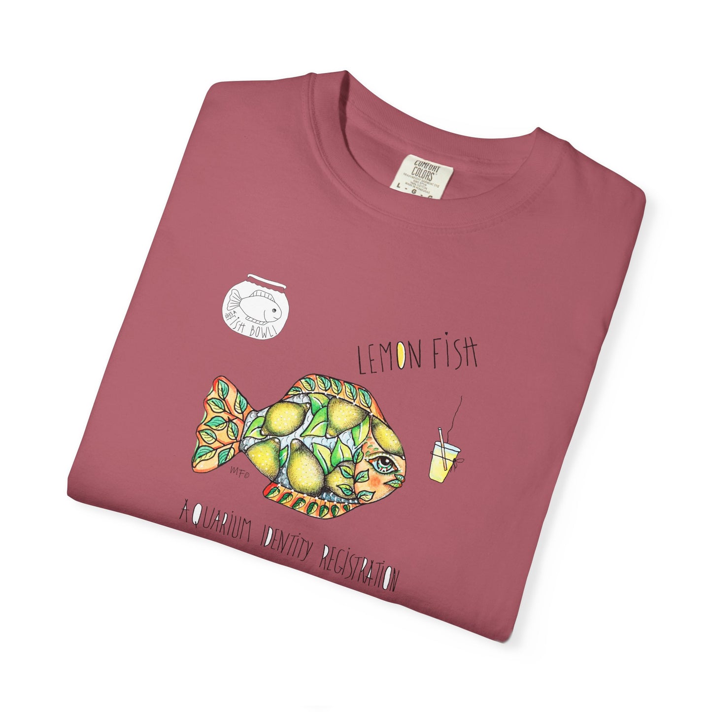 Lemon Fish Unisex T-shirt - The Fishbowl Collection by artist Marie Frederique