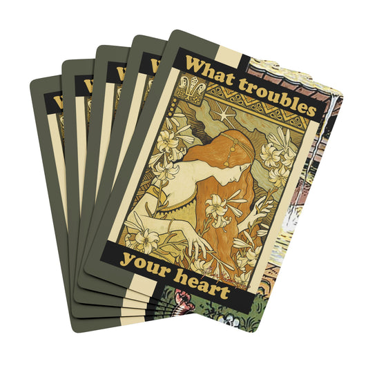 Graphic poster 2 Bridge/Poker Playing Cards - Unique Design for Game Nights by artist Marie Frederique