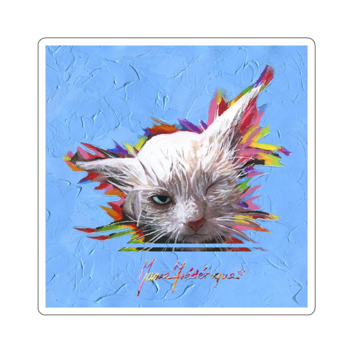 RBF Wet Kitty - Sticker by Artist Marie Frederique