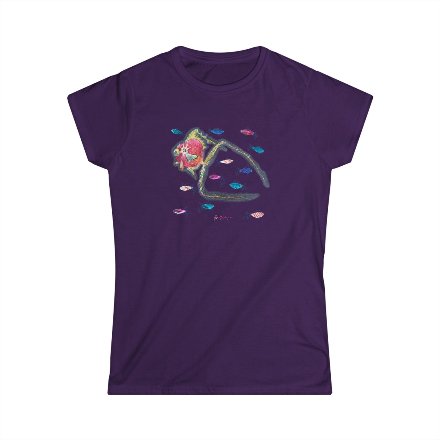 Chic Fish Women's Tee – Watercolor undersea by artist Marie Frederique